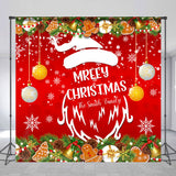 Allenjoy Custom Name Santa Snowy Family Christmas Backdrop