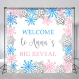 Allenjoy Custom Name Welcome Snowflake Baby Shower Backdrop