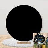 Allenjoy Custom Party Black Round Cover Fabric Backdrop