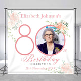 Allenjoy Custom Photo Flower Birthday Celebration Backdrop