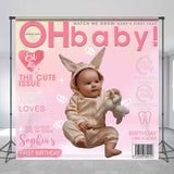 Allenjoy Custom Photo Magazine Cover 1St Birthday Backdrop