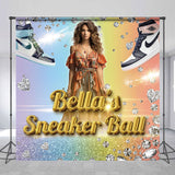 Allenjoy Custom Photo Sneaker Ball Diamonds Birthday Backdrop