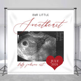 Allenjoy Custom Photo Ultrasound Sweetheart Baby Shower Backdrop