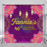 Allenjoy Custom Pink Mandala Print 40Th Birthday Backdrop