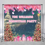 Allenjoy Custom Pink Plants Tree Family Christmas Backdrop