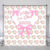 Allenjoy Custom Pink Rose Bachelorette Party 2025 Backdrop