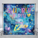 Allenjoy Custom Slumber Party Happy 12Th Birthday Backdrop