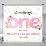 Allenjoy Custom Some Bunny Is One Boho 1St Birthday Backdrop