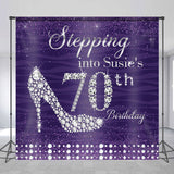 Allenjoy Custom Sparkle Heels Diamond 70Th Birthday Backdrop