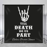 Allenjoy Custom Till Death Skeleton Bridal Shower Backdrop