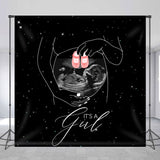 Allenjoy Custom Ultrasound Universe Girl Baby Shower Backdrop