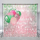 Allenjoy Custom Watermelon Pink Green Bokeh Birthday Backdrop