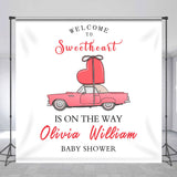 Allenjoy Custom Welcome To Sweetheart Baby Shower Backdrop