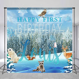 Allenjoy Custom Winter Onederland Snowflakes Birthday Backdrop