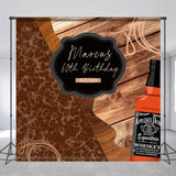 Allenjoy Custom Wood Whiskey Party 60Th Birthday Backdrop