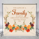 Allenjoy Customized Blessing Floral Family Reunion Backdrop