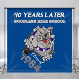 Allenjoy Customized Blue Dog 40Th Class Reunion Backdrop