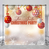 Allenjoy Customized Name Snowflake Balls Christmas Backdrop