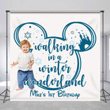 Allenjoy Customized Photo Mouse Happy 1St Birthday Backdrop