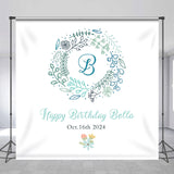 Allenjoy Customized Photo Plants Circle Birthday Backdrop