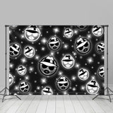 Allenjoy Cute Black White Halloween Masquerade Dance Backdrop