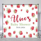 Allenjoy Cute Stawberry Custom Baby Shower Party Backdrop