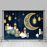 Allenjoy Dark Blue Indian Traditional Holiday Party Backdrop