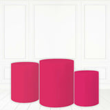 Allenjoy Dark Pink Plinth Cover Solid Color Cake Table Cover