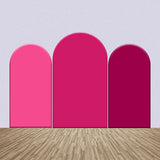 Allenjoy Dark Pink Solid One Sided Party Arch Backdrop Kit