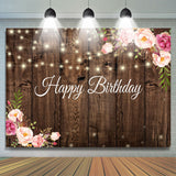 Allenjoy Dark Plank Pink And Red Rose Happy Birthday Background