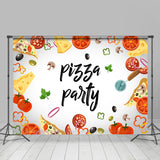 Allenjoy Delicious Tomato Pepper Onion Pizza Party Backdrop