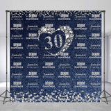 Allenjoy Denim Diamond Blue Custom 30Th Birthday Backdrop