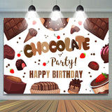 Allenjoy Dessert Chocolate Party Happy Birthday Backdrop