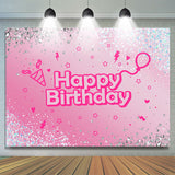 Allenjoy Diamond Blue Sequin Pink Glitter Birthday Backdrop