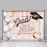 Allenjoy Diamond Glitter 2023 Girls Graduation Party Backdrop