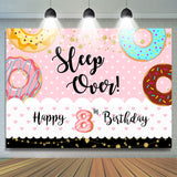 Allenjoy Donut Sweet Candy Land Happy 8Th Birthday Backdrop