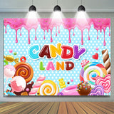 Allenjoy Dots Iridescent Candy Land Party Backdrop Girl