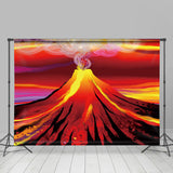 Allenjoy Drawing Red Volcanic Eruption Magma Dance Backdrop