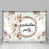 Allenjoy Elegant Floral Graduation Celebration Party Backdrop