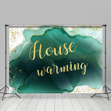 Allenjoy Elegant Glitter Dark Green Housewarming Backdrop