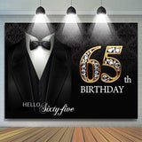 Allenjoy Elegant Suit Diamond Happy 65Th Birthday Backdrop