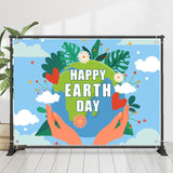 Allenjoy Environmental Protection Happy Earth Day Blue Backdrop