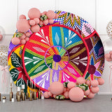 Allenjoy Ethiopian Floral Pattern Baskets Circle Backdrop