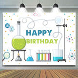 Allenjoy Experimental Apparatus Chemistry Theme Birthday Backdrop