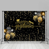 Allenjoy Fallen Ribbon Balloons Happy Graduation Backdrop