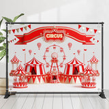 Allenjoy Ferris Wheel Carousel Red Circus Birthday Backdrop