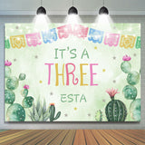 Allenjoy Fiesta Theme Its A Three East Happy Birthday Backdrop