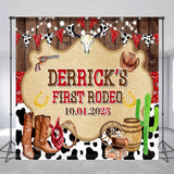 Allenjoy First Rodeo Western Cowboy Custom Birthday Backdrop