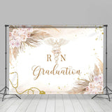 Allenjoy Floral Elegant Nurse Graduation Party Backdrop