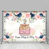 Allenjoy Floral Traveling Sweet Bridal Shower Backdrop